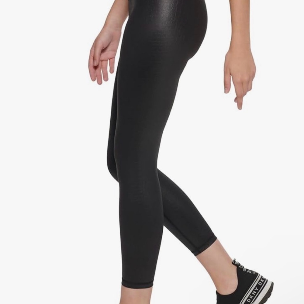 NEW DKNY faux leather crocodile print leggings XS - Picture 4 of 10